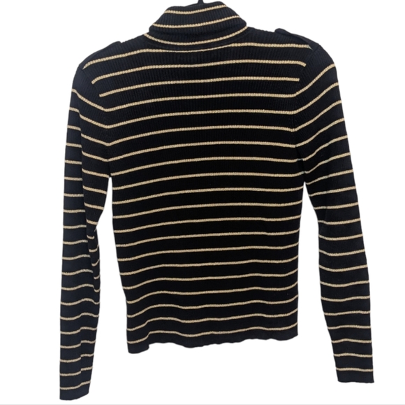 Lauren Ralph Lauren Petite Women's Striped Turtleneck Sweater 🧶 - Picture 2 of 9